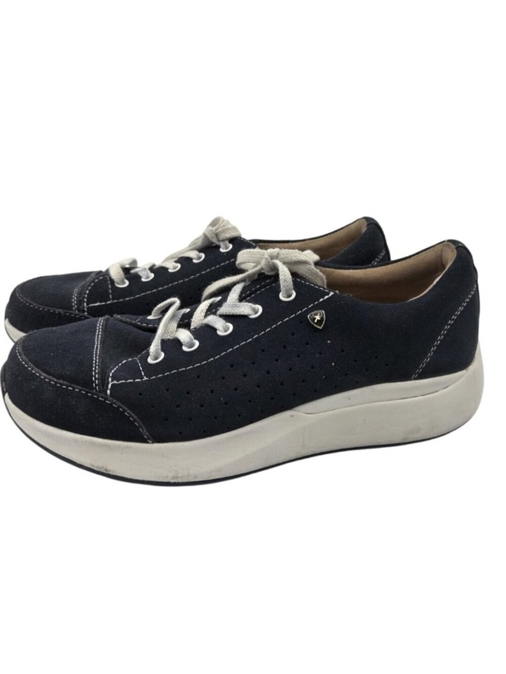 Xelero Heidi Orthopedic Walking Shoes womens US 8 EU 39 Blue Suede Leather